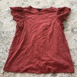 J.Crew Lace Sleeve Blouse